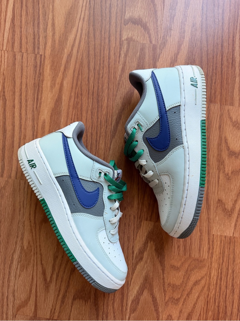 Nike Kids Low-Top Sneakers - White, Blue, Gray, Green